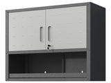 Metal Wall-Mounted Tool Storage Cabinet with Locking Door and 1 Shelf 1 Opened Drawer for Garage 61339189