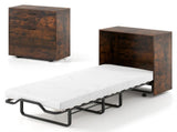 Murphy Bed 86.5" x 34" x 41.5" with 4 Rolling Lockable Wheels, Foldable Wall Bed Cabinet with 4 Inch 36328157