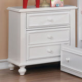 Wooden Nightstand With 2 Drawers, White B016P251388