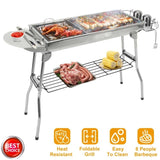 16.7x10x17.7in Portable Charcoal Grill Foldable BBQ Suitcase Grill Shelf For Outdoor Camping Picnics 96506624