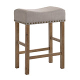 Tan and Weathered Oak Counter Height Stools B062P189245