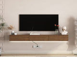 Floating TV Stand Wall Mounted with 16 Color LEDs,67" Modern TV Stand, Floating TV Cabinet W1321P374134