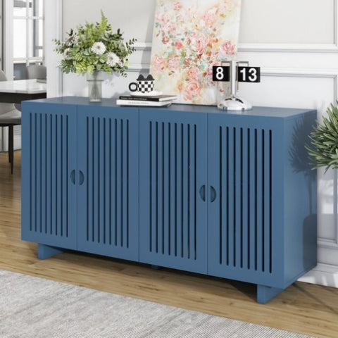 ZUN Modern Style Sideboard with Superior Storage Space, Hollow Door Design and 2 Adjustable Shelves for 11295302