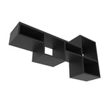 Globe Wall-Mounted Shelf Unit with 5 Shelves, Black B128P237186