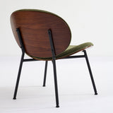 Mid-Century Modern Shell Chair Single Side Chair Tripod,Green fabric Lounge Chair in Walnut Finish W1143P214256