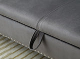 Aijia 63" Velvet Multifunctional Storage Rectangular Sofa Stool Buttons Tufted Nailhead Trimmed W111749317