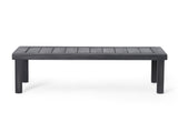 Acacia Wood Outdoor Loveseat and Coffee Table Set with Cushions, Dark Gray 70844.00DGRY