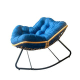 9.7Ibs Ultra-Plush Rattan Rocking Chair With Anti-Tip Design, 450LB Capacity Rattan Lounge Chair for W2887P271800