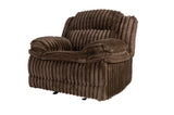 Manual Glider Recliner Fur-Like Corduroy in Chocolate B089P296896