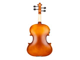 4/4 Solid Wood EQ Violin Case Bow Violin Strings Shoulder Rest Electronic 22611277