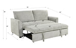 ZUN 78 Inch 3 in 1 Convertible Sleeper Sofa Bed, Modern Fabric Loveseat Futon Sofa Couch w/Pullout Bed, W1417P163495