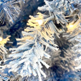 6FT Pre-Lit Hinged Artificial Fir ChristmasTree, Xmas Snow Flocked Artificial Holiday Christmas 97599187
