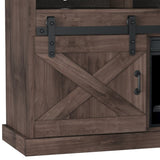 93 inch Electric Fireplace TV Stand for TVs up to 100 inches, Minimal Assembly, Barnwood Finish GL-B108P160227