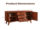 47.3" Mid Century Modern Sideboard Buffet Cabinet, Kitchen Buffet Cabinet with Solid Wood Frame Legs 56490666