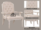 Wynsor Antique White Finish Arm Chair B2726P457134