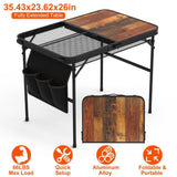 Foldable Camping Table Collapsible Picnic Aluminum Alloy Grill Stand 66LBS Max Load Height 31951334