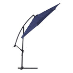 ZUN 10ft Cantilever Patio Umbrella, Offset Hanging Outdoor Table Umbrella with Tilt Crank, 6 Sturdy 54897285