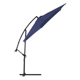 ZUN 10ft Cantilever Patio Umbrella, Offset Hanging Outdoor Table Umbrella with Tilt Crank, 6 Sturdy 54897285