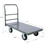 Platform Truck Industrial Flat Dolly Cart with Wheels - Heavy Duty 24 x 48 Cart - 2000lb Capacity W465104156