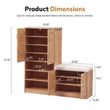 Multi functional Storage Cabinet with Bench & 73 Storage compartment, Adjustable layer board
, W2948P242706