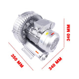 Industrial 2 HP Regenerative Blower 2" BSP 110-120V AC 60 Hz 255 m3/hr 150 CFM 15501687