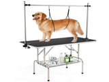 Foldable Pet Grooming Table with Adjustable H-shaped Arms, 330 LBS Capacity for Small-Large Dogs 48300431