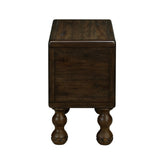 Solid Wood End Table, Rectangle 23.6 inch Narrow Side Table with Drawer, Vintage Bedside Table W1202P176734