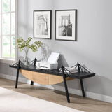 Sailboat-Shaped TV Stand, 70.87 inch Modern Entertainment Center with Drawer, MDF Wood Media Console W2317P253445