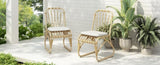 Outdoor PE Wicker Dining Chairs with Washable Cushion Set of 2, Outdoor Rattan chairs for Backyard, N762P236169N