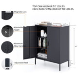 The metal storage locker, 40 inches high, comes with 2 doors and is suitable for homes, offices and T3421P312425