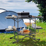 Portable outdoor barbecue table 43234146
