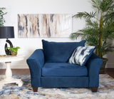Camero Fabric Pillowback Arm Chair, Navy Blue T2574P195785