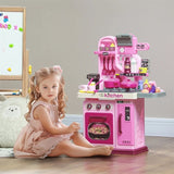 ZUN Complete Kitchen Set for Kids,33 Accessories & Storage 70450520