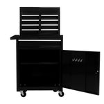 ZUN Detachable 5 Drawer Tool Chest with Bottom Cabinet and One Adjustable Shelf--Black 17932073