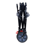 150L Collapsible Wagon Cart Foldable, Utility Garden Wagon with 360lbs Weight Capacity, Heavy Duty W321P269219