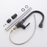 Commercial Black Kitchen with Pull out Sprayer, Single Handle Single Lever Kitchen Sink W1932P296311
