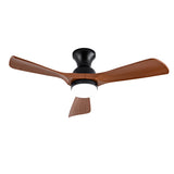 Hot sales 42 Inch Black Ceiling Fan with Lights Flush Mount Ceiling Fan with Remote Control, ABS W2991P338640