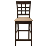 Beige and Cappuccino Upholstered Counter Height Stools B062P153489