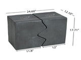 MGO Side Table, Set of 2 Rectangular Outdoor Side Tables, Decorative Garden Stools for Indoor N770P341384S