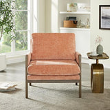 Kelly Mid-Century Modern Velvet Accent Armchair, Orange T2574P180238