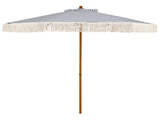 7ft Boho Patio Umbrella with Fringe Tassels, Outdoor Beach Umbrella with Aluminum Pole for Poolside 31024614