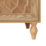 Carved Flower Door Large Storage Cabinet With Metal Handle Suitable For Living Room, Kitchen, W1445P164167