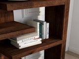 72 inch high 6-shelf Bookcase, No Assembly Required, Whiskey Finish B108P160199