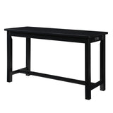 4pc Counter Height Dining Set Black Finish Counter Height Table w Drawer Built-in USB Ports Power B011P151854