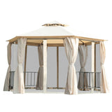 13ft x 13ft Patio Gazebo-Beige-AS 79825695