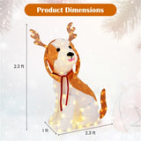43.5" Christmas dog decorations with LED lights, Christmas decorations 15605137