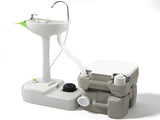 5 Gallon Upgrade Portable RV Toilet with Matching White Lid Ring Waste 83678681