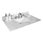 ZUN Montary 31inch bathroom vanity top stone carrara white new style tops with rectangle undermount W50921980