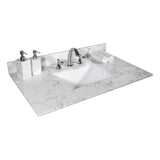 ZUN Montary 31inch bathroom vanity top stone carrara white new style tops with rectangle undermount W50921980