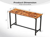 43-Inch Bar Table - 209 lbs Capacity Pub Height Table with Durable MDF Top & Metal Frame, 83828257